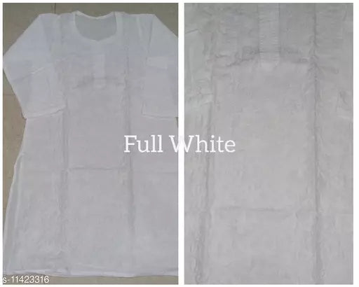 Chikankari Embroiderd Aari work Front Jall Cotton kurti.