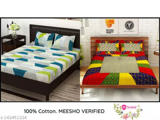 Bedsheet Double Bedsheet Combo
