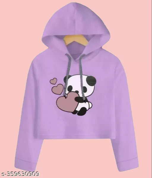 Girl's Crop Top Crop Hoodie Crop Top Hoodie Western Top Printed Crop Top Printed Crop Hoodies