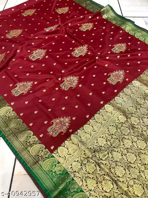 Embroided Satin Silk Saree