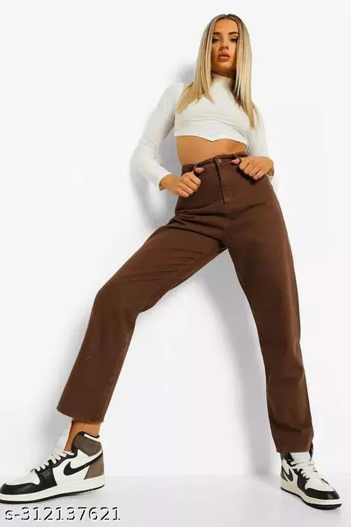 SAANU'S FASHION - STYLISH MOM FIT DENIM JEANS FOR GIRLS & WOMEN