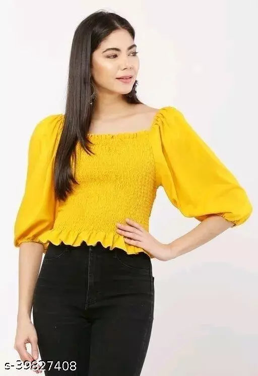 BPT Designer Poly Crepe Trendy Top
