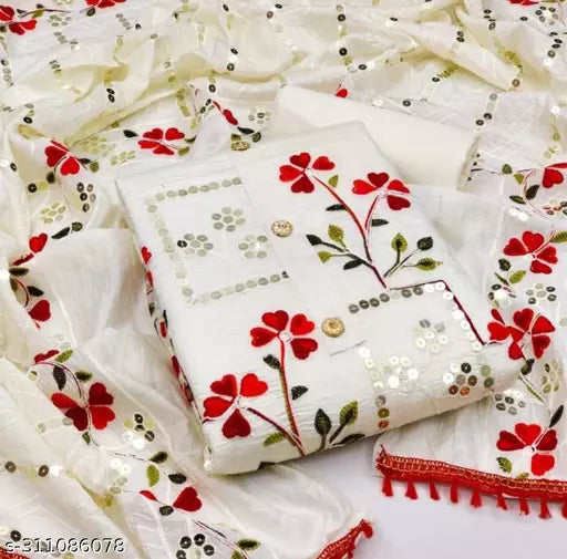 NEW Hit Sequence Embroidery design Work Women's Salwar Suits & Dress Materials