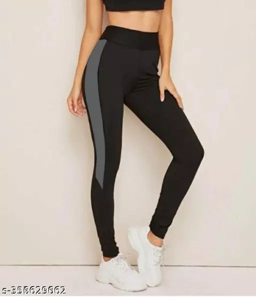 VK TOPS Women's Regular Fit Yoga Pants - Stretchable Sports Tights