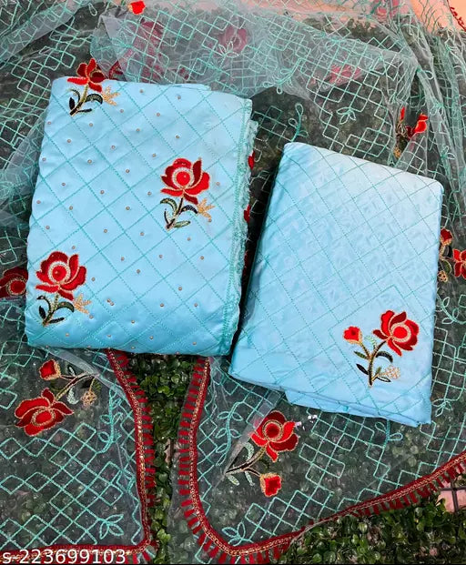 New Arrival Cotton salwar Suit and dress materials With Heavy Embroidered Suit moti work And Beautifully Full Work In Duppata