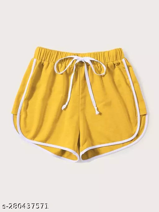 Vivient Women Mustard Shorts