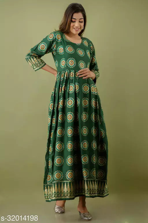 Women Rayon Feeding maternity dress