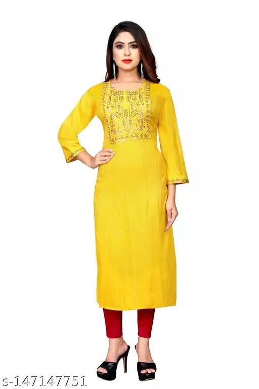 Women's Rayon Straight Kurti