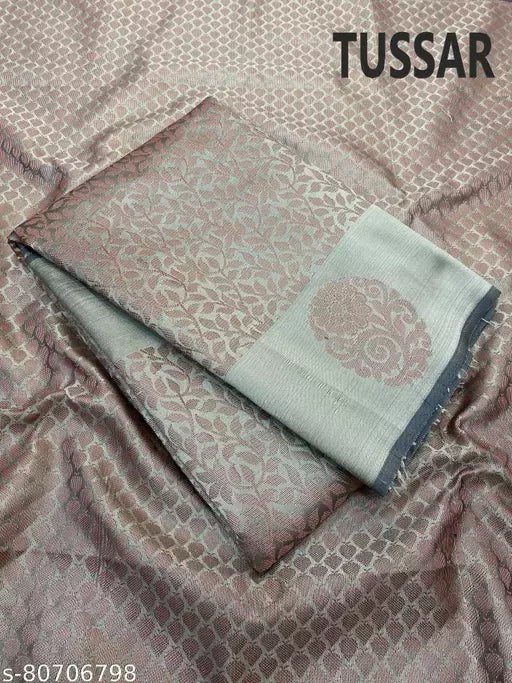 Beautiful Kanchi Semi Pattu Saree With Brocade Pallu Blouse.