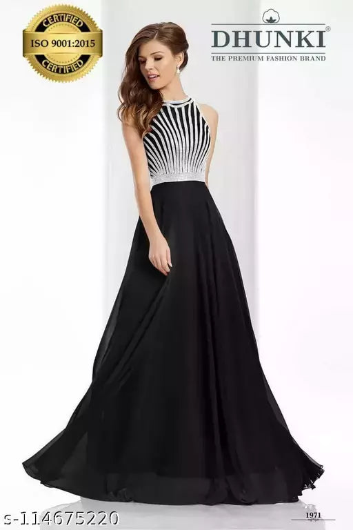 DHUNKI Women's Free Size Gown