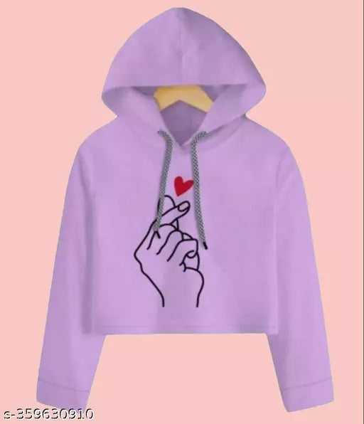 Girl's Crop Top Crop Hoodie Crop Top Hoodie Western Top Printed Crop Top Printed Crop Hoodies