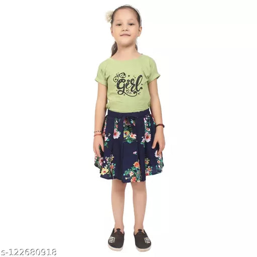 BPT Designer Printed Skirt For Girls Kids
