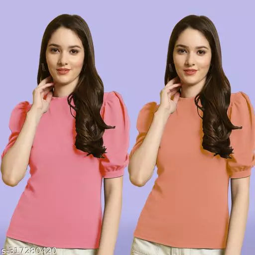 Classic Casual Fashion Forward Women's Tops - Pack of 2