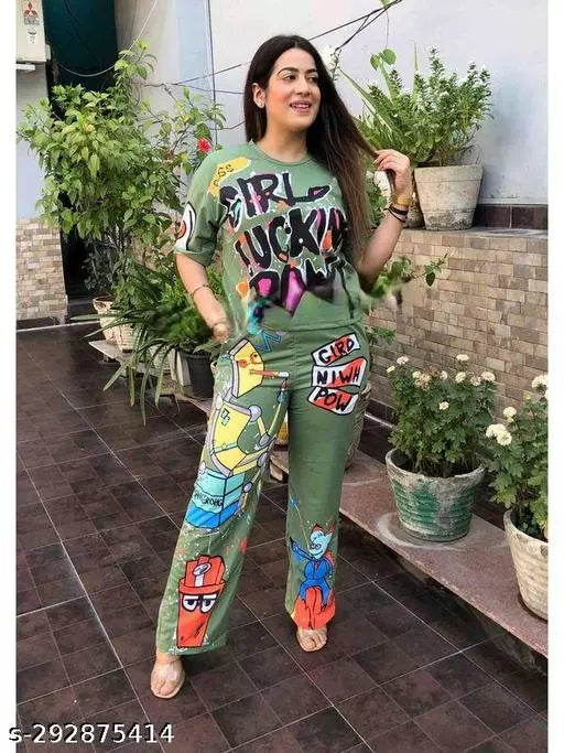 Cord Set Co Ord Set Over Size Co Ord Set Printed Co Ord Set Printed Two Piece Set Matching Top And Bottom Set 2 Piece Set Western Wear Cord Set Multicolor Two Piece Set Top And Bottom Trending Co Ord Set