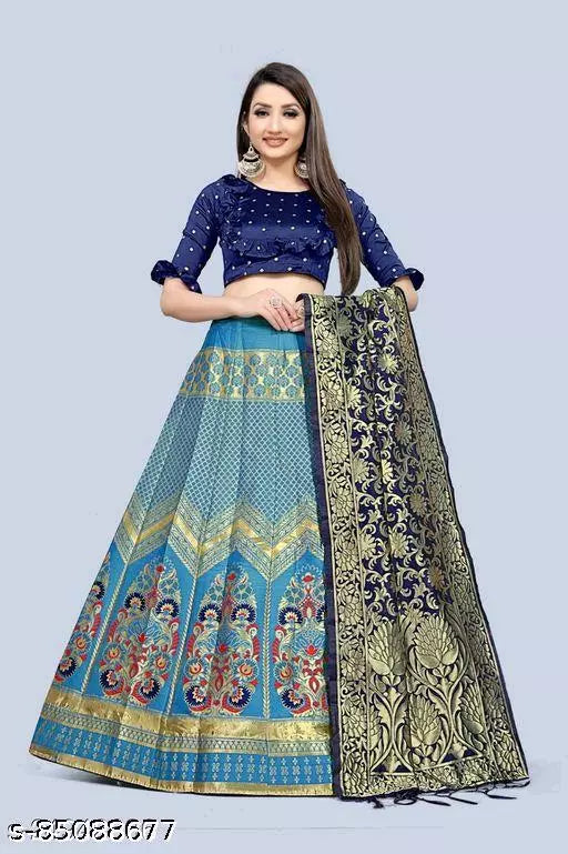LEHENGA CHOLI WITH BLOUSE (UN-STITCHED) BY VAIDIK ETHNIC