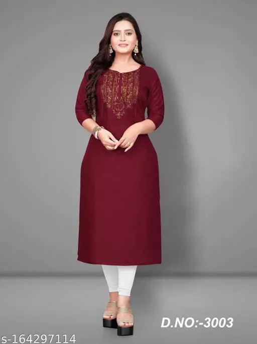 Rangrasiya Tex New Rayon Embroidered Plus Size Kurtis
