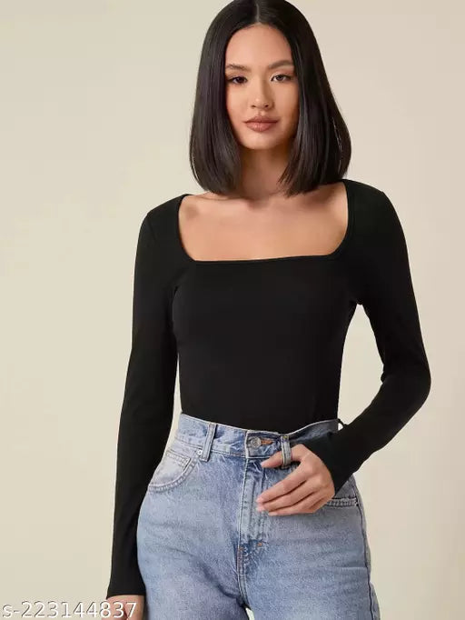 Square Neck Fitted Top