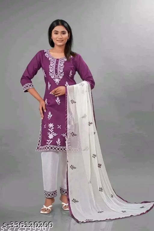 NEW EMBROIDERY KURTA PANT WITH DUPATTA