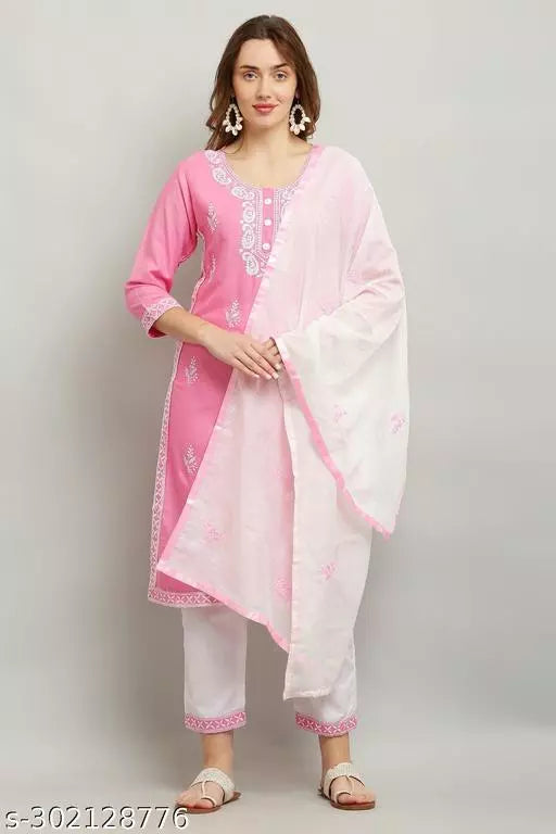 KURTI PANT AND DUPATTA SET
