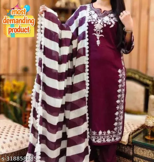 Women's Fancy Exclusive Super Patiala Unstiched Designer Suits Party Wear Red Georgette Salwar Suits & Dress Materials