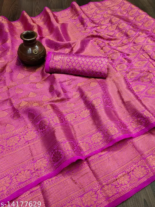 Banarasi Silk Copper Zari Sarees