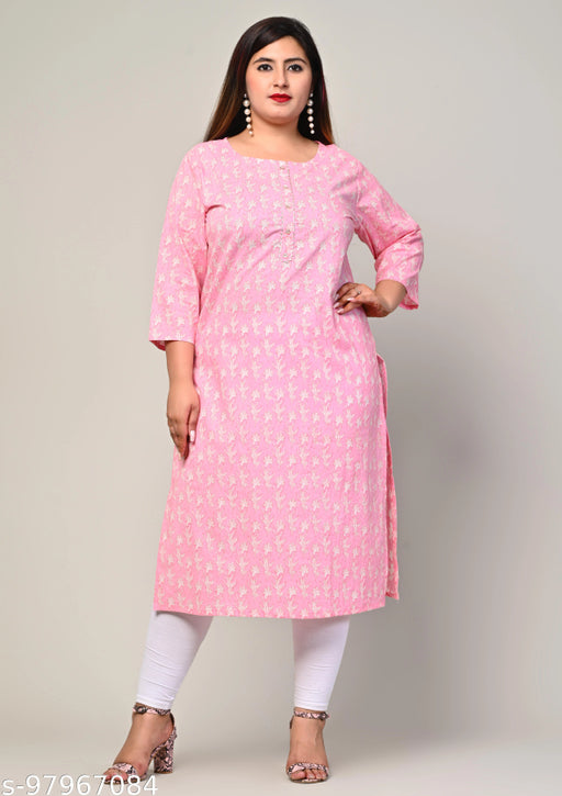Swasti Women Plus Size Printed Straight Kurta
