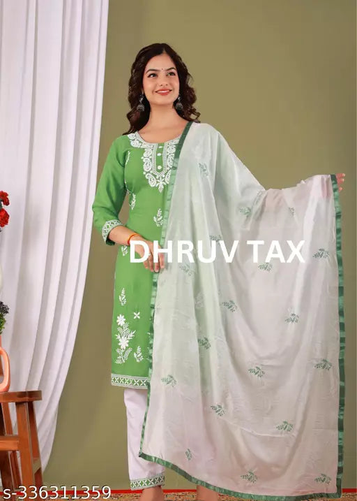 BEST EMBROIDERY KURTA PANT WITH DUPATTA