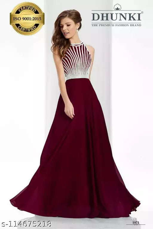 DHUNKI Women's Free Size Gown