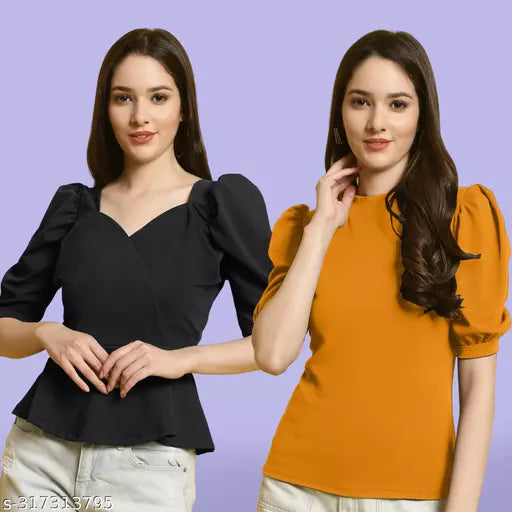Casual Classic Fashion Forward Women's Top - Pack of 2