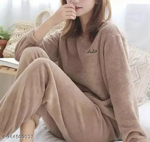 Women casual winter wear dress brown