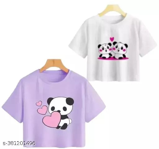 Stylish Women's & Girls' Crop Top for Casual Daily Wear - Stunning Design (2-Pack)