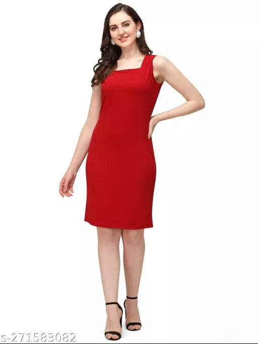 Bodycon Maroon Dresses For Woman