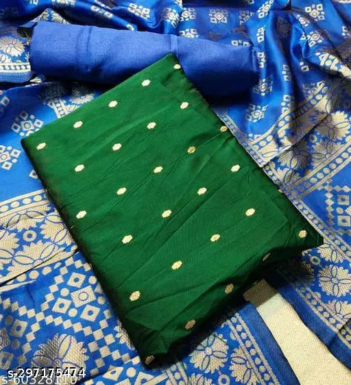 SUIT+RB CHOKTHA-RB PLAIN-GREEN BUTTI TOP