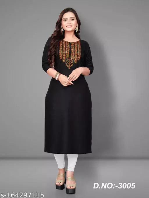 Rangrasiya Tex New Rayon Embroidered Plus Size Kurtis