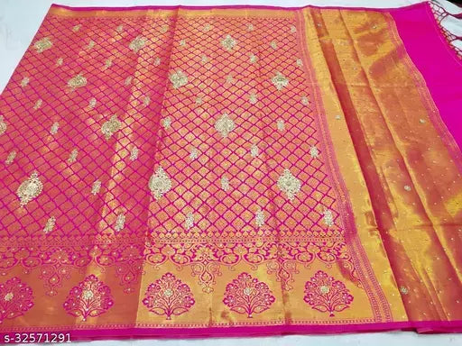 BANARASI SILK EMBROIDED SAREE