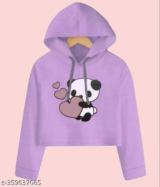 Girl's Crop Top Crop Hoodie Crop Top Hoodie Western Top Printed Crop Top Printed Crop Hoodies