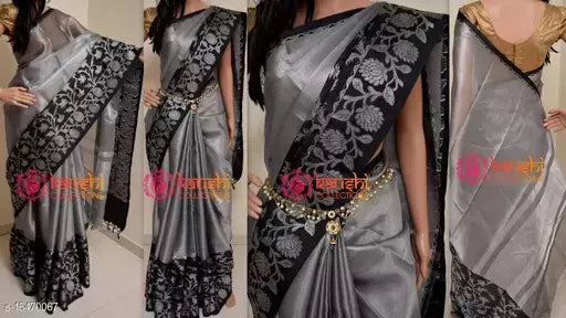 Trendy Tissue Silk Embroidered Saree
