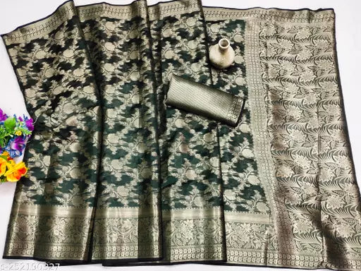 Morpich Fashion Top Dyed Organza Silk Saree
