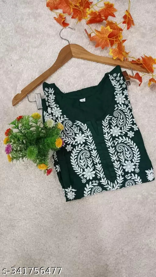 BEST FESTIVE WEAR CHIKANKARI WORK KURTI