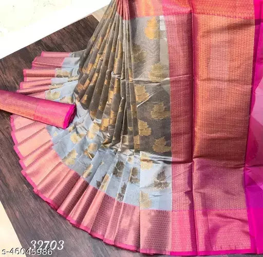 Banarasi Silk Soft Zari Weave Boota Saree