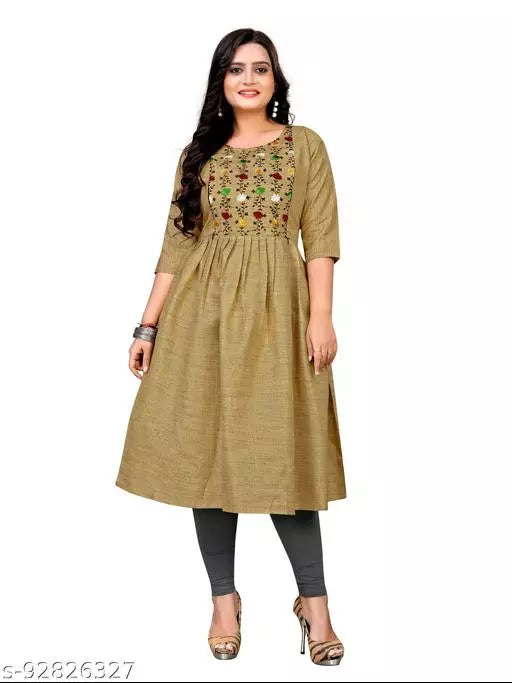 New Cotton Embrodired Feeding Kurti