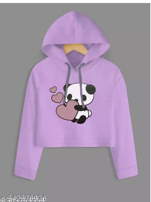 Girl's Crop Top Crop Hoodie Crop Top Hoodie Western Top Printed Crop Top Printed Crop Hoodies