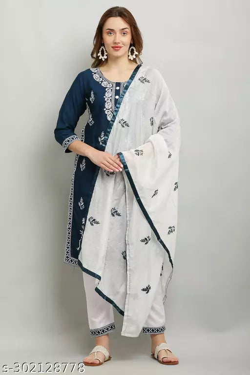 KURTI PANT AND DUPATTA SET