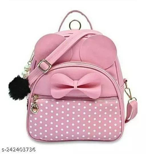 Pink Small Backpack For Women And Girls