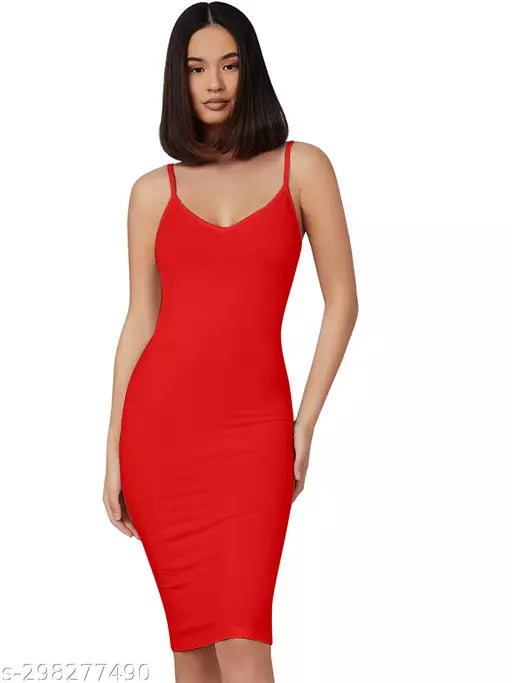 Bodycon Red Dress For Woman