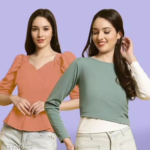Casual Classic Fashion Forward Women's Top - Pack of 2