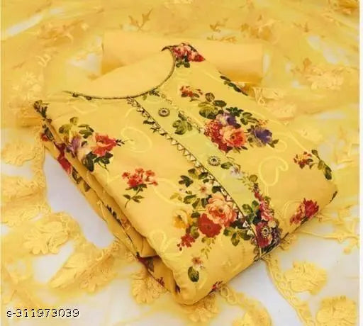 Patiala Georgette Unstiched Print Work womens Salwar Suit Unstitched Dress Material Look gorgeous by wearing this salwar suit dress material with dupatta