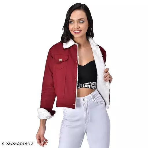Womens Denim puffer jackets for winter