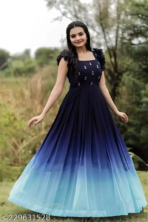 Women Embroidered Gown style Kurta