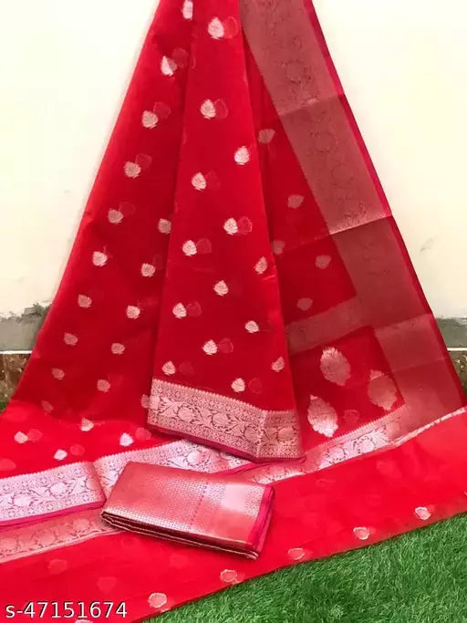 Classic Silver Rupa Booti Banarasi Saree
